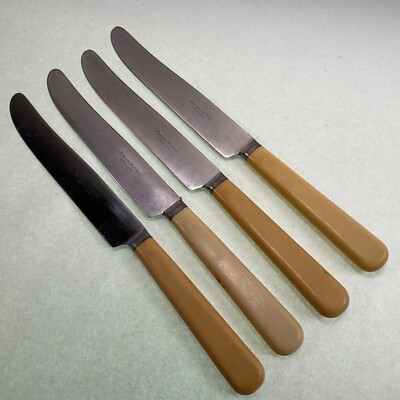 Robeson ShurEdge Bakelite Dinner Knives Stainless 9 1/2'' Set of 4