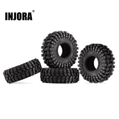INJORA 1.0'' RC Tires All Terrain Super Soft Sticky for SCX24 FMS FCX24 Enduro24