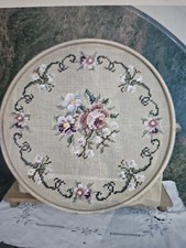 Telaio In Legno Vintage Con Ricamo A Mezzo Punto