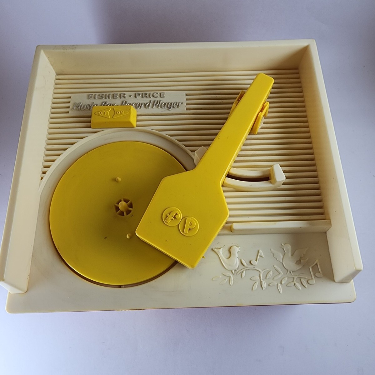 Vintage Fisher Price Music Box Record Player 1971 w/2 Disk Red