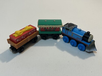 Holz Weihnachten Thomas Winter Wunderland Weihnachtsgeschenk Zug Set RAR