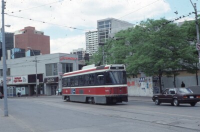 Unbekannter elektrischer Straßenbahnwagen Original 1988 Foto Dia
