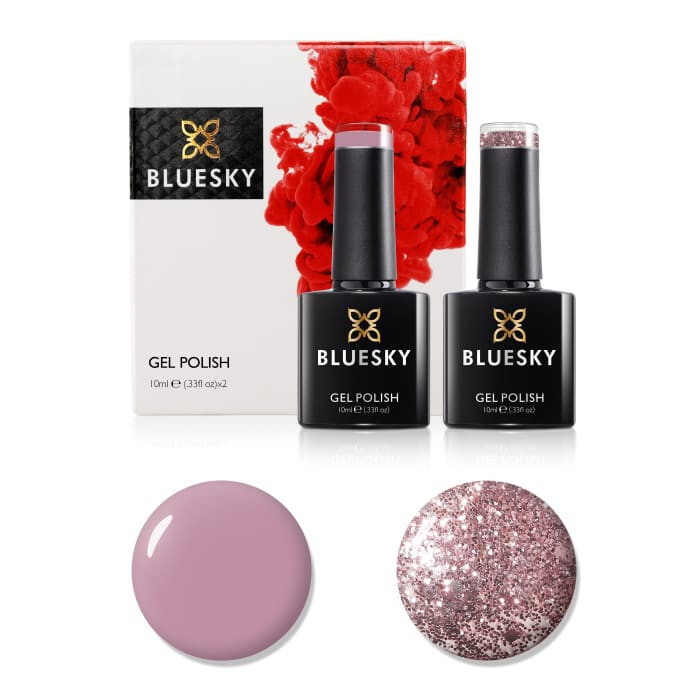 BLUESKY Lollipop Pink Nagellack-Gel – UV/LED Gellack, 10 Ml + 2 Glanz-Tücher