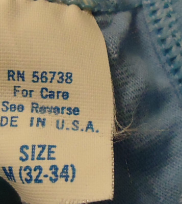 M② NOS Vtg Light Blue 100% Combed Cotton Bikini Briefs M USA Made
