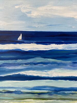 By the Sea | Oil Painting K C Jones Art Seascape Coast Beach