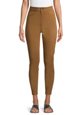 No Boundaries NOBO Womens Small (3-5) Curvy Super High Rise Jegging Brown (4506)