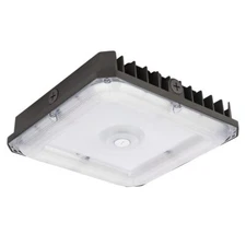 Led Canopy Light 100w 400 Mh Equiv. 10"x10" Square Gas Station Light With Sele