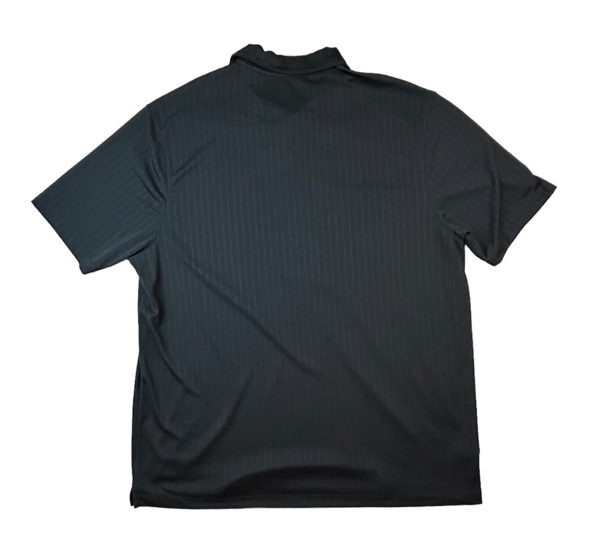 New John Henry Black Striped Short Sleeve Mens XXL Polo Shirt Golf