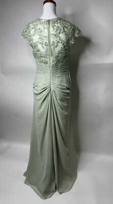 Dusty Sage Size 8 A-line Gown by Azazie/David's Bridal | eBay