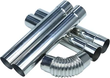 Thickness Stove Pipe Stainless Steel 5 Pcs Flue Chimney Extension Diameter 2.36
