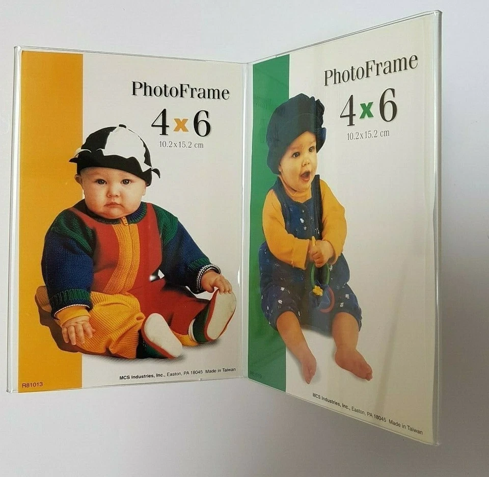 Clear Acrylic 4×6 Self Standing Double Picture Frames Family 👪 Limited Edition  - Image 2 of 4