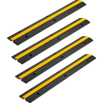 Kabelbrücke Kabelbrücken 4 Stück Gummi PVC Hoch belastbar Boden Kabelkanal