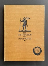 1906 1st Ed - Instruction of Ptah-Hotep & Ke'gemni EGYPTOLOGY Gunn - K.B. Quinan