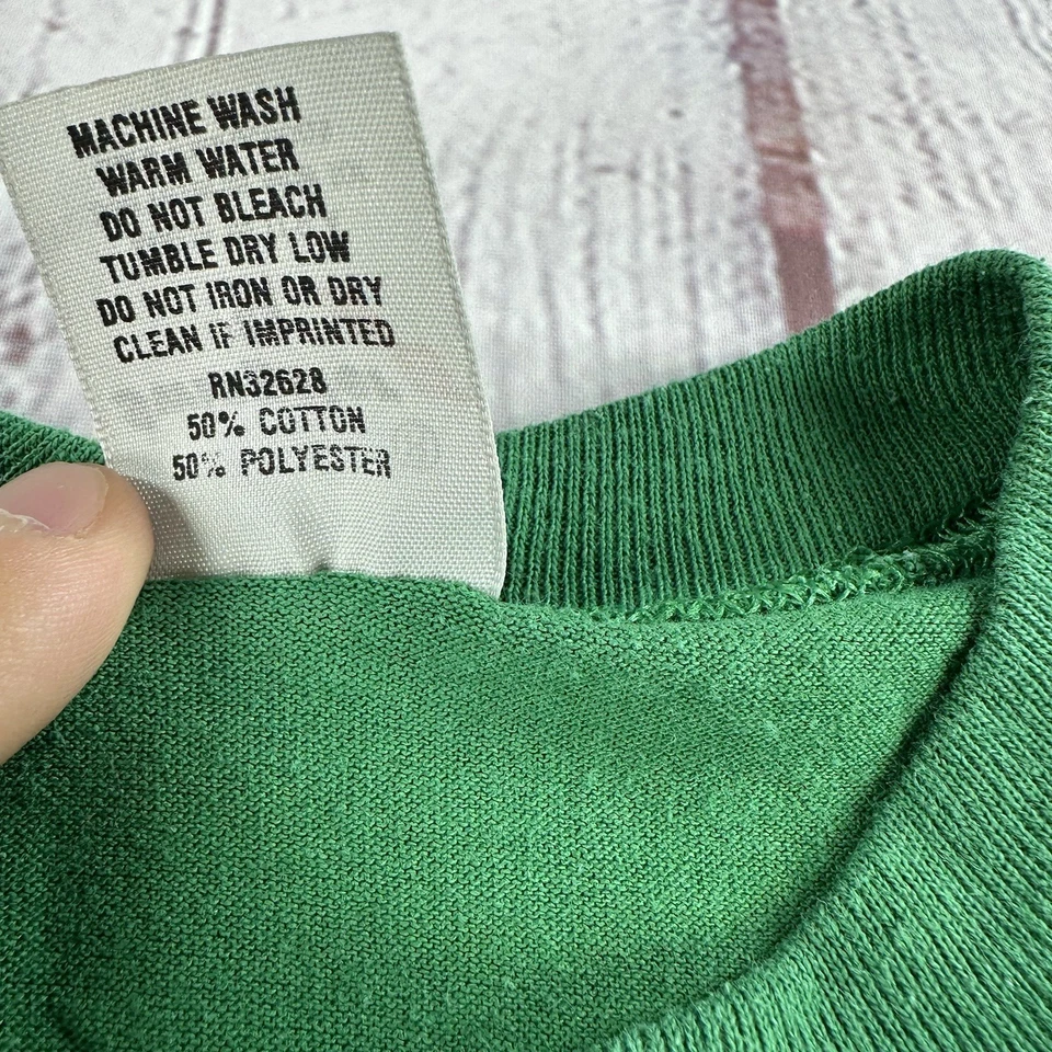 Винтажная футболка 1980-х Boston Celtics зеленая одинарный шов Swingster мужская M США - Изображение 4 из 4