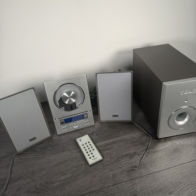 TEAC CD-X9 Ultradünne Micro HiFi Anlage mit Subwoofer Fernbedienung System Retro
