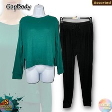 NWT Gap GapBody Womens S 2-Pc Long Sleeve Jogger Pj Set G1038XLLMA Assorted