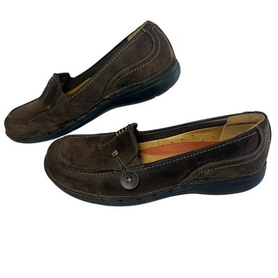 Unstructured By Clarks Slip-On Loafer Shoe Brown Suede  display picture 3