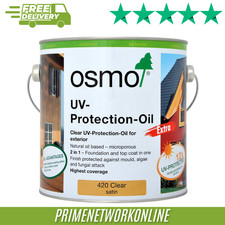 Osmo UV-Protection Oil Extra Satin 420 Clear – 2.5L 100% ORIGINAL ⭐⭐⭐⭐⭐