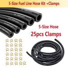5ft 5 Sizes Fuel Line Hose Kit Gas Lines Rubber Nbr W 25pcs Clamps For Ford 5ft 5 Sizes Fuel Line Hose Kit Gas Lines Rubber Nbr W 25pcs Clamps For Ford