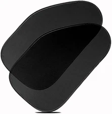 Zone Tech Side Window Cling On Sun Shades- 2-Pack Mesh Car Pop-Up Non Black 