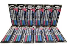 12 x Sharpie Fine Permanent Metallic Marker Pens 3 Pack Colour Red Green Blue