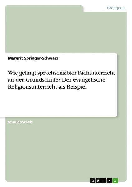 Wie Gelingt Sprachsensibler Fachunterricht An Der Grundschule? Der...-image