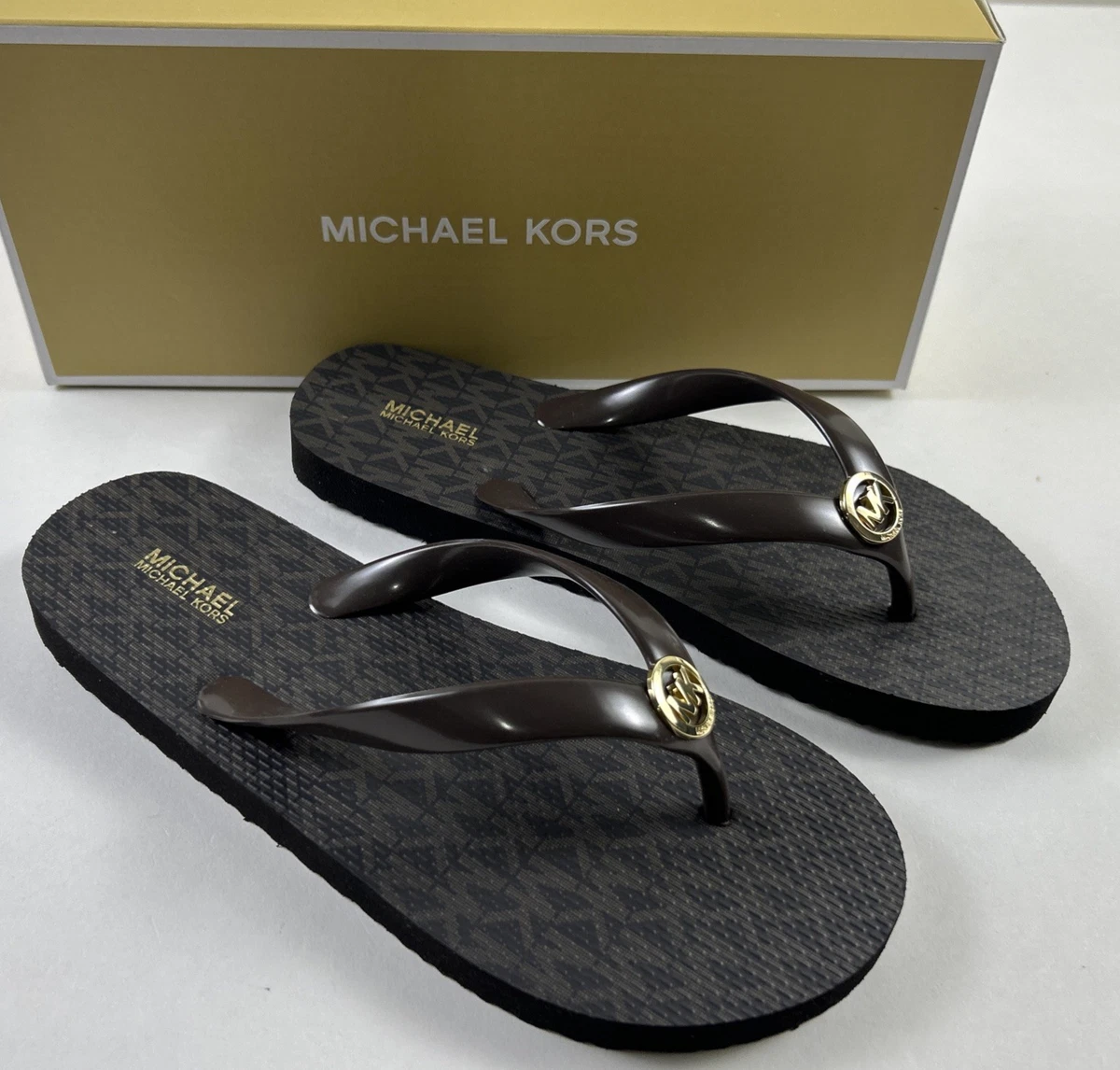 Michael Kors Flip Flop Mid (2-2.9 in) Heel Height Sandals for