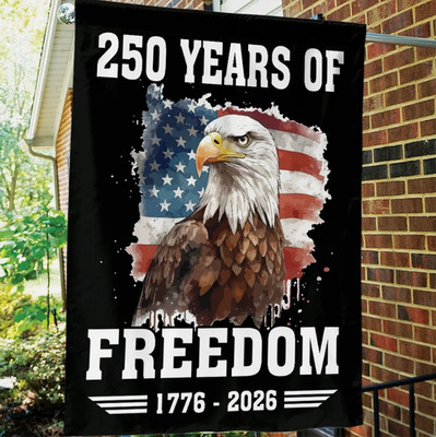 250 Years Freedom Garden Flag Eagle American Patriotic House Flag, Garden Flag