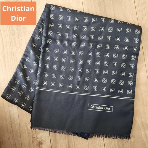 Christian Dior foulard unisexe laine soie 27x133 cm 100% authentique accessoire mode