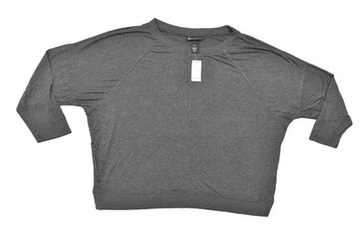 Lane Bryant NWT Gray Dolman Sleeve Knit Top Women's Size 22/24 Scoop Neck Casual