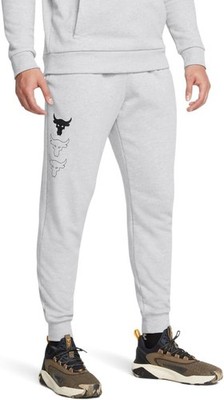 Under Armour Men s Project Rock Pants Rival Fleece Joggers Large Gray Sweatpants