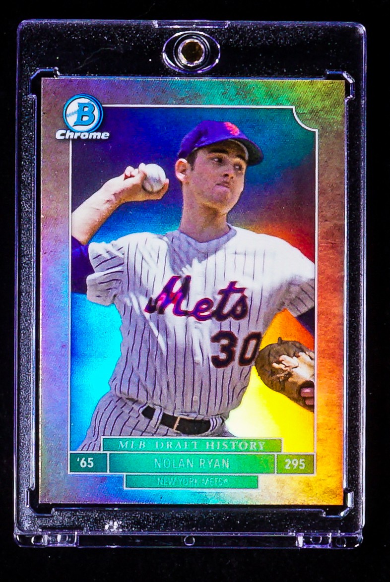 Nolan Ryan RARE RAINBOW HOLO FOIL INSERT BOWMAN CHROME INVESTMENT Mets SP