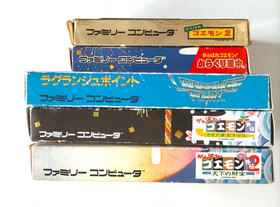 Lot 5 FC Lagrange points Ganbare Goemon 1 2 Gaiden 1 2 Nintendo Famicom Japan