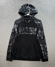 Nike Sweatshirt Adult Large Medium Black Camouflage Therma Fit Hoodie Swoosh