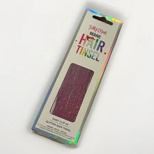 NEW Punky Colour Mane Hair Tinsel PINK OPULENCE Easy Clip-In Glitter 6 in Box