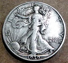 1939 WALKING LIBERTY HALF DOLLAR ............MIN. BID .01 & NO RESERVE!