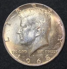 1968 D Kennedy Silver Half Dollar Gem Beautiful Toning! 50 Cent Coin
