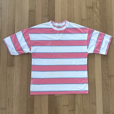 Vintage 80s Cheryl Tiegs Striped T Shirt Made in USA 50/50 Single Stitch Medium 