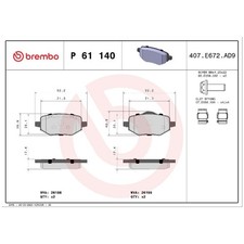 Satz Bremsbeläge Bremsklötze hinten für Citroen C3 4 CC C4 3 BA X BD | 239043
