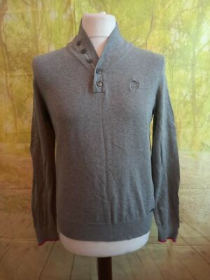 Lambretta Carnaby Street London grey 100% cotton Jumper. UK men's size Small