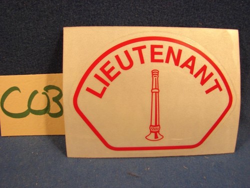 C03 FIRE FIGHTER REFLECTIVE HELMET CAR TRUCK WINDOW STICKER RED LIEUTENANT