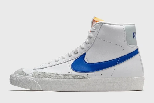 Nike Blazer Mid 77 Vintage Sneaker Schuhe Herren Leder Weiß BQ6806 124