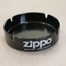 Zippo Black Plastic Cigarette Ashtray USA #371 ~ Ges-Line by Gessner, Ambler PA