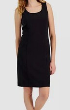 Tahari ASL Women's Blue Scoop-Neck Sheath Dress Size 10