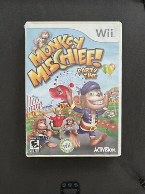 Nintendo Wii Monkey Mischief Party Time Video Game & Manual Minigame ...