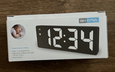 LED Uhr GH0712L Digital - Schützen Sie Ihren Schlaf (schwarz)