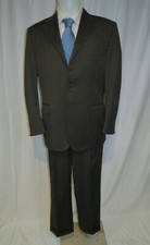 Canali Blue Label Brown Nailshead Pure Wool Three Button Suit 42R