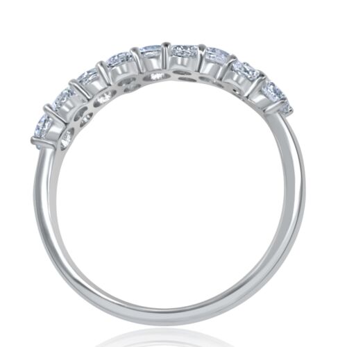 Bracelet de mariage diamant taille ronde cultivé en laboratoire design alternatif or 14 carats 1 carat - Photo 16 sur 22