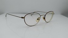 Vintage Calvin Klein 323 553 Brown Gold Metal Oval Sunglasses FRAMES ONLY