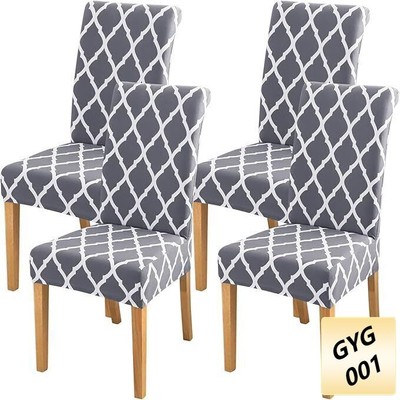 Chair Covers for Dining Chairs Set of 4,Grey Cover Kitchen Parsons Slipcovers